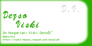 dezso viski business card